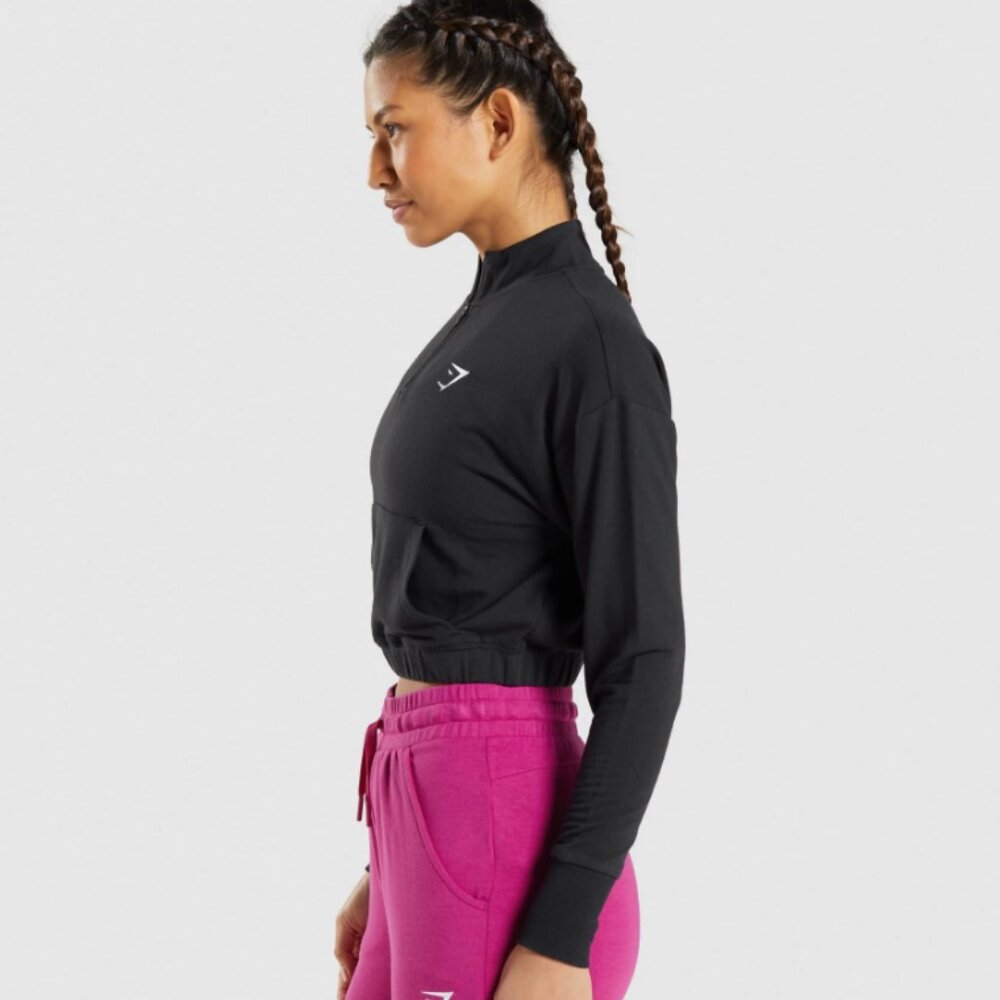 Gymshark Training Pippa Pullover Black Quarter Zip Top - Picture 3 of 9
